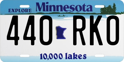 MN license plate 440RKO