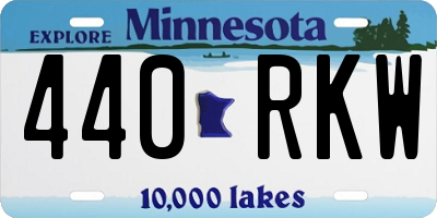 MN license plate 440RKW