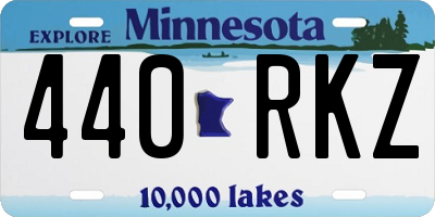 MN license plate 440RKZ
