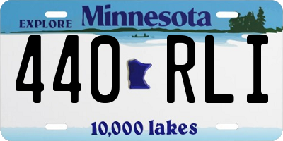 MN license plate 440RLI