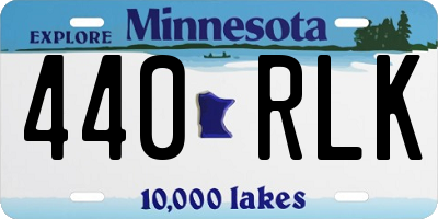 MN license plate 440RLK
