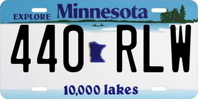 MN license plate 440RLW