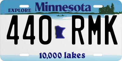 MN license plate 440RMK