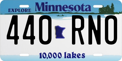 MN license plate 440RNO