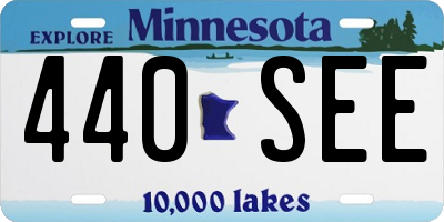 MN license plate 440SEE