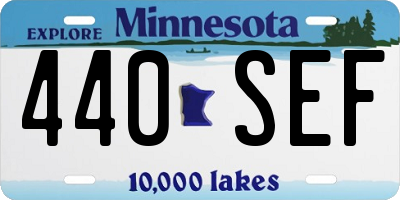 MN license plate 440SEF
