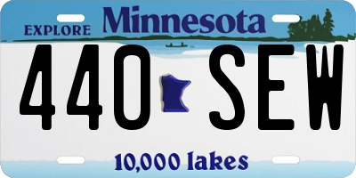 MN license plate 440SEW