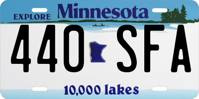 MN license plate 440SFA