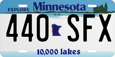 MN license plate 440SFX