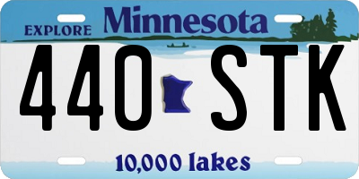 MN license plate 440STK