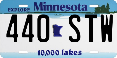 MN license plate 440STW