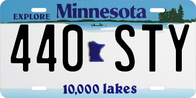 MN license plate 440STY