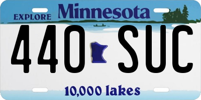 MN license plate 440SUC