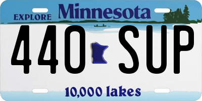 MN license plate 440SUP