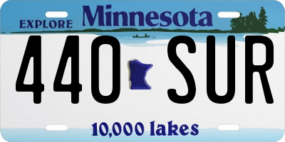 MN license plate 440SUR