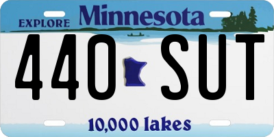 MN license plate 440SUT