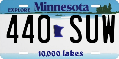 MN license plate 440SUW