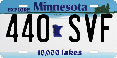 MN license plate 440SVF