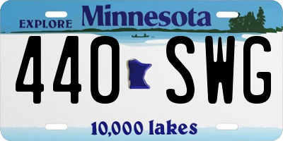 MN license plate 440SWG