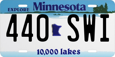 MN license plate 440SWI