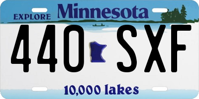 MN license plate 440SXF