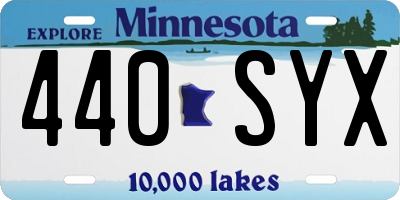 MN license plate 440SYX