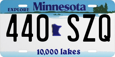 MN license plate 440SZQ