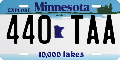 MN license plate 440TAA