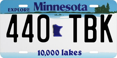MN license plate 440TBK
