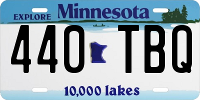 MN license plate 440TBQ