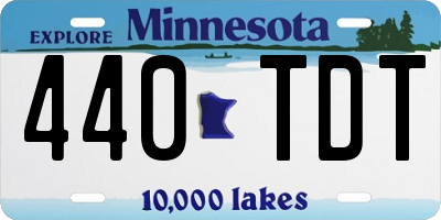 MN license plate 440TDT
