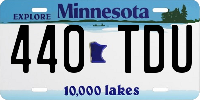 MN license plate 440TDU