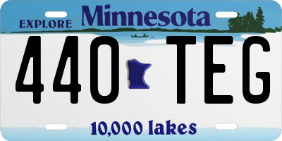 MN license plate 440TEG