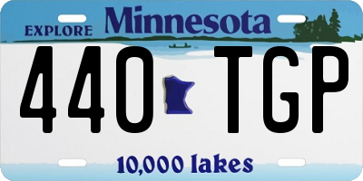 MN license plate 440TGP