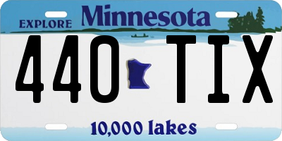 MN license plate 440TIX