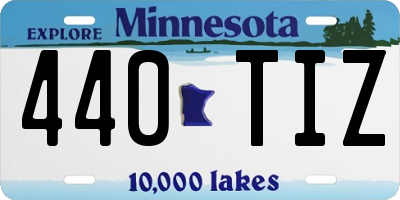 MN license plate 440TIZ