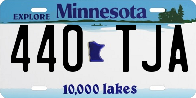 MN license plate 440TJA