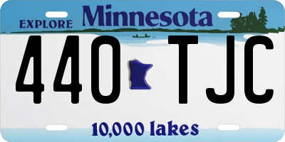 MN license plate 440TJC