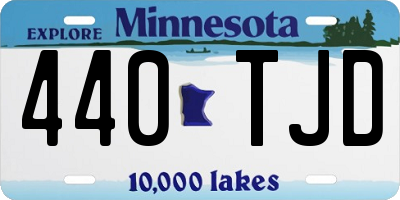 MN license plate 440TJD