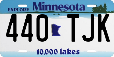MN license plate 440TJK