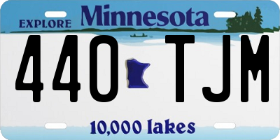 MN license plate 440TJM
