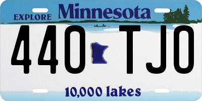 MN license plate 440TJO