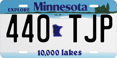 MN license plate 440TJP