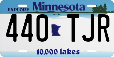 MN license plate 440TJR