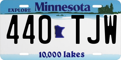 MN license plate 440TJW