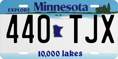 MN license plate 440TJX
