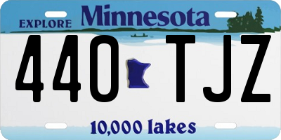 MN license plate 440TJZ