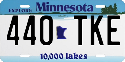 MN license plate 440TKE