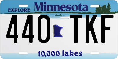 MN license plate 440TKF