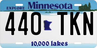 MN license plate 440TKN